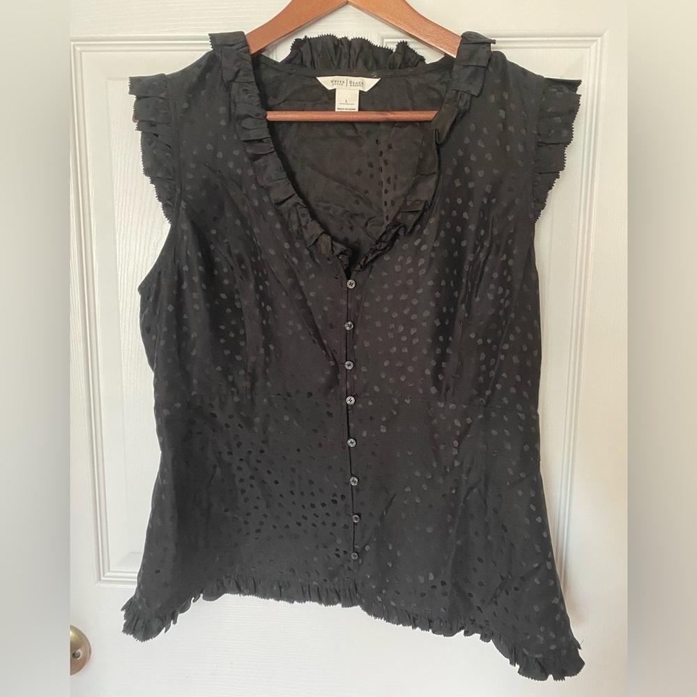 Silk sleeveless blouse
